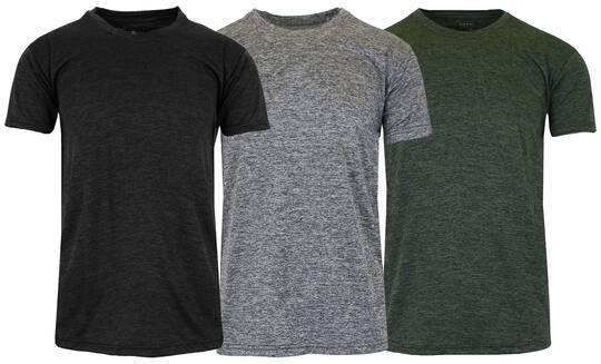 Galaxy By Harvic Men's Short Sleeve Moisture Wicking Wrinkle Free Performance Tee